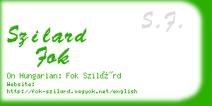 szilard fok business card